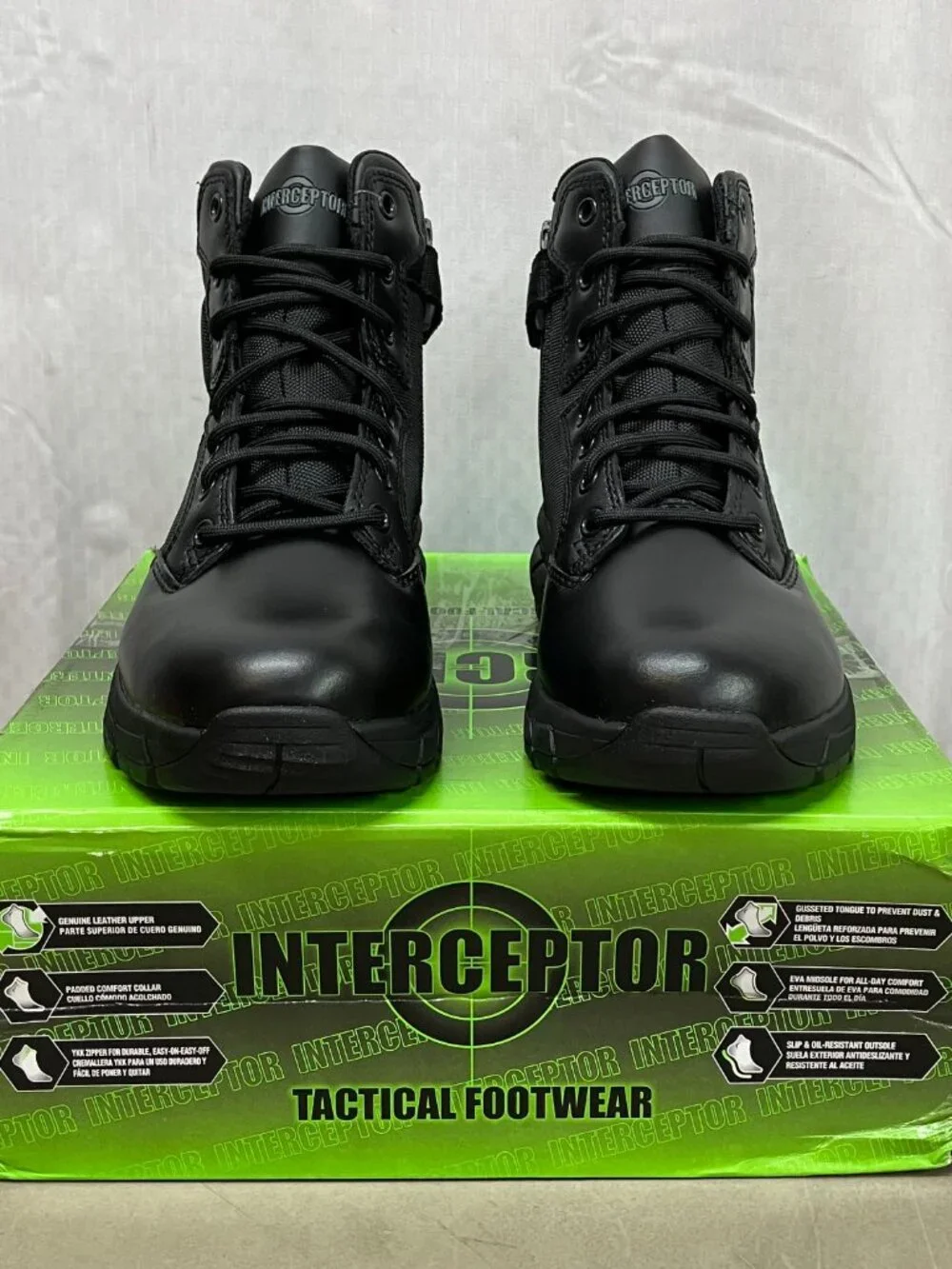 NWT Interceptor Men's Litefast Zippered 7.5 Soft Toe Tactical Boots